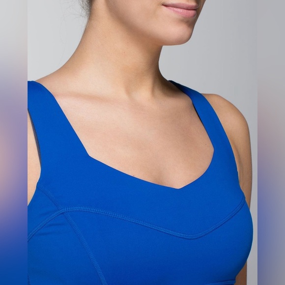 Lululemon Tank Top Women's Size 6 US Blue Tank Me Tank Breezy Mesh W1EE66S - Picture 5 of 11